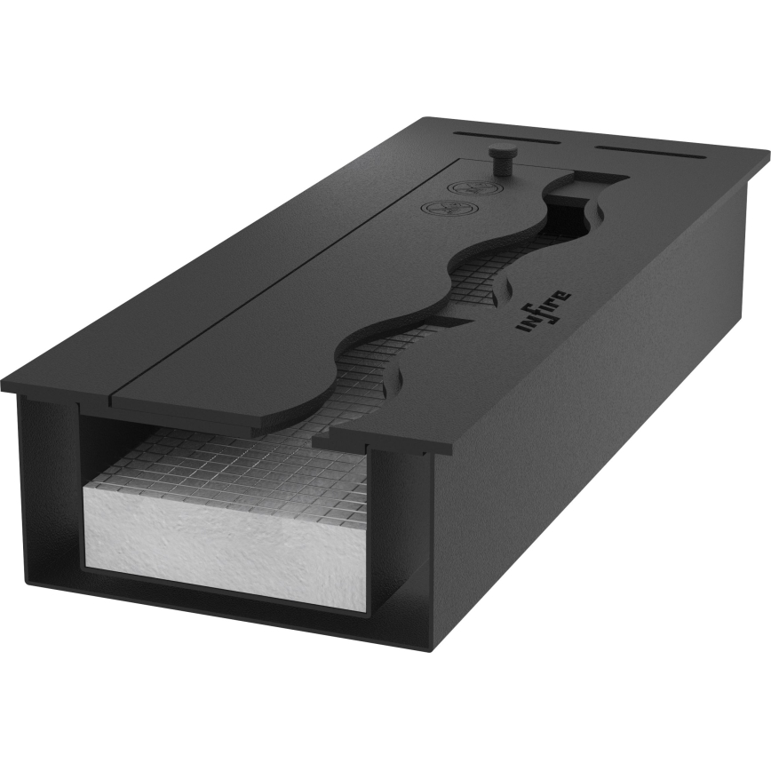 InFire - Wbudowany BIO kominek 7,5x50 cm 3,5kW czarny
