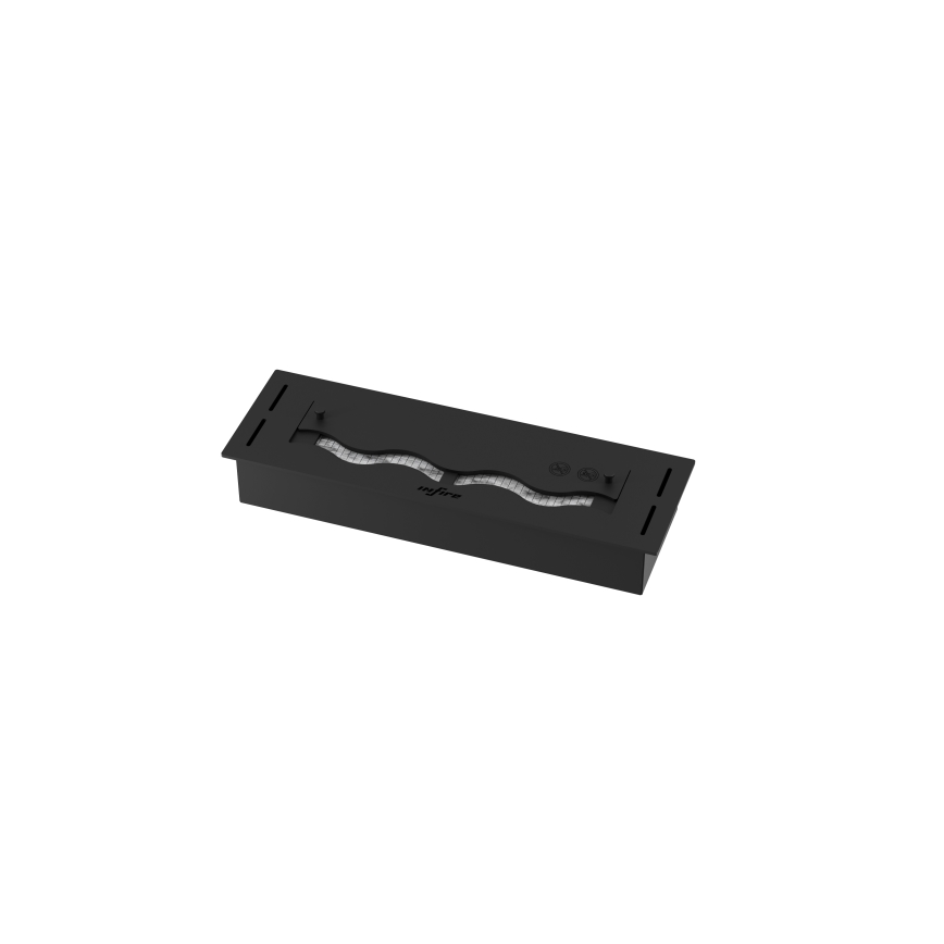 InFire - Wbudowany BIO kominek 7,5x50 cm 3,5kW czarny