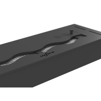 InFire - Wbudowany BIO kominek 7,5x50 cm 3,5kW czarny