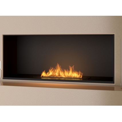 InFire - Wbudowany BIO kominek 7,5x60 cm 3,5kW czarny