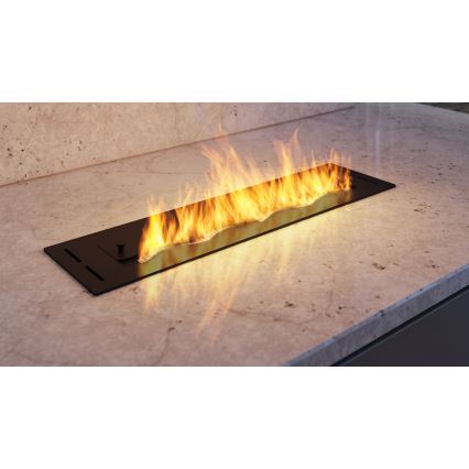 InFire - Wbudowany BIO kominek 7,5x60 cm 3,5kW czarny