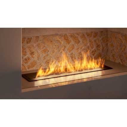 InFire - Wbudowany BIO kominek 7,5x80 cm 6kW czarny