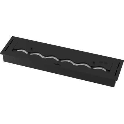 InFire - Wbudowany BIO kominek 7,5x80 cm 6kW czarny