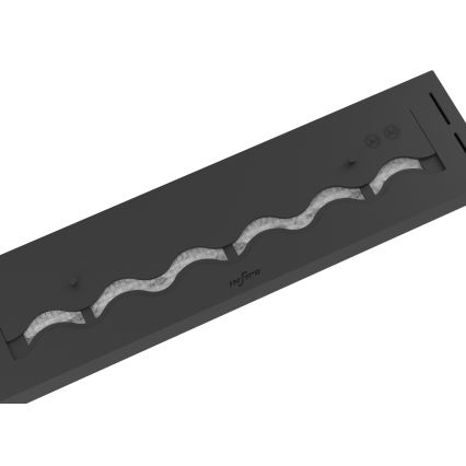InFire - Wbudowany BIO kominek 7,5x80 cm 6kW czarny