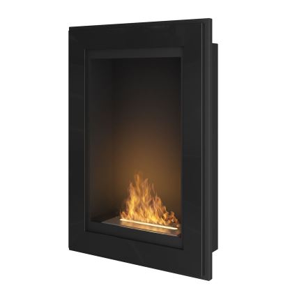 InFire - Wbudowany BIO kominek 79x55 cm 3kW czarny