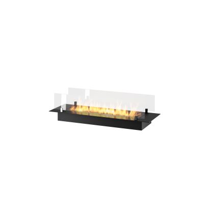 InFire - Wbudowany BIO kominek 8,5x100 cm 6kW czarny