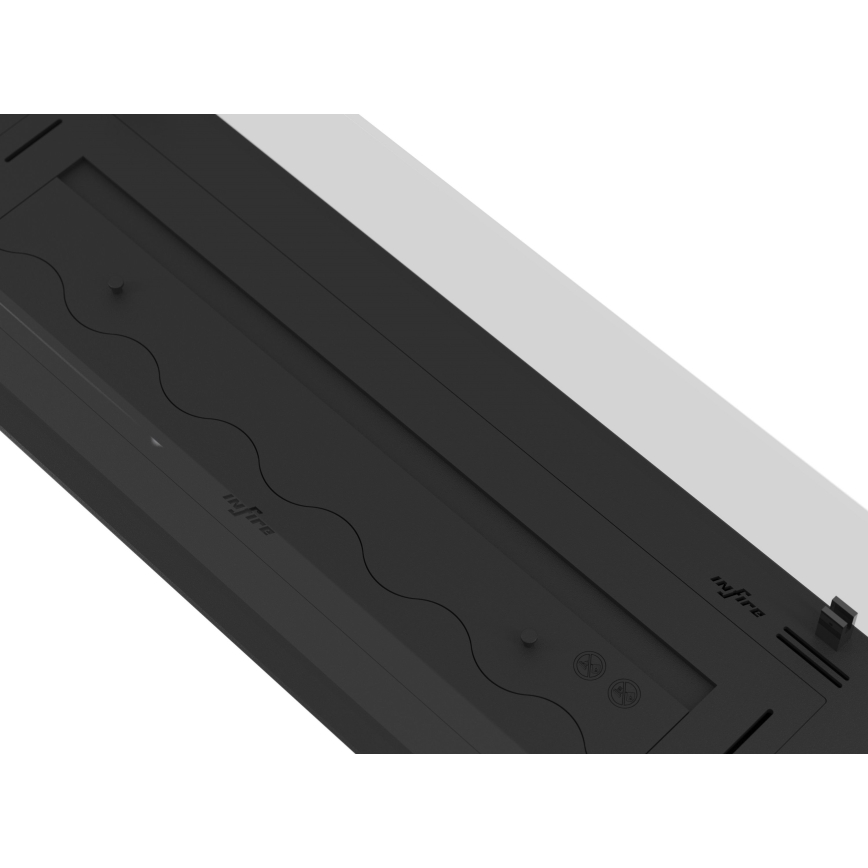 InFire - Wbudowany BIO kominek 8,5x100 cm 6kW czarny