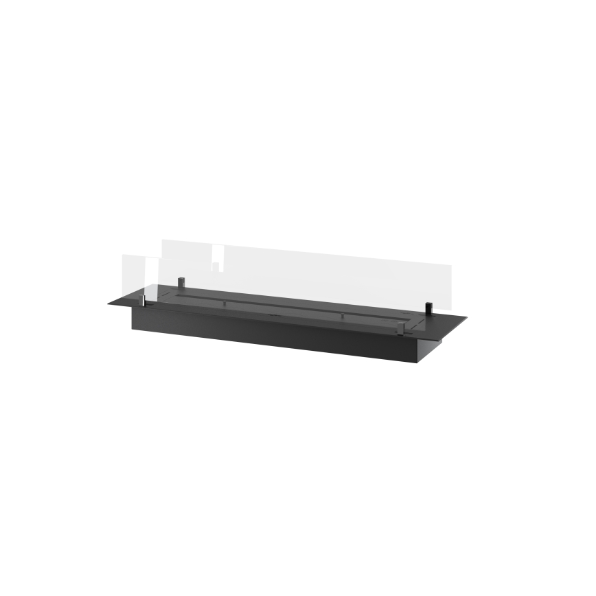 InFire - Wbudowany BIO kominek 8,5x120 cm 6kW czarny