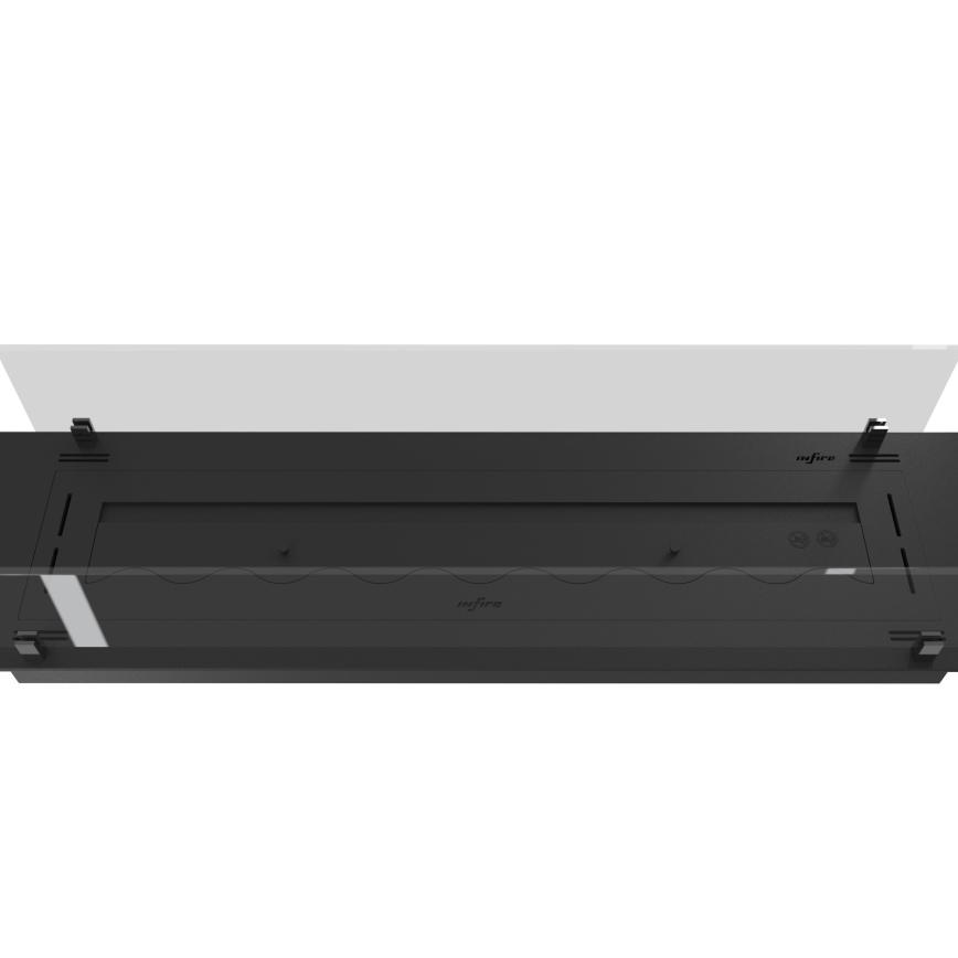 InFire - Wbudowany BIO kominek 8,5x120 cm 6kW czarny