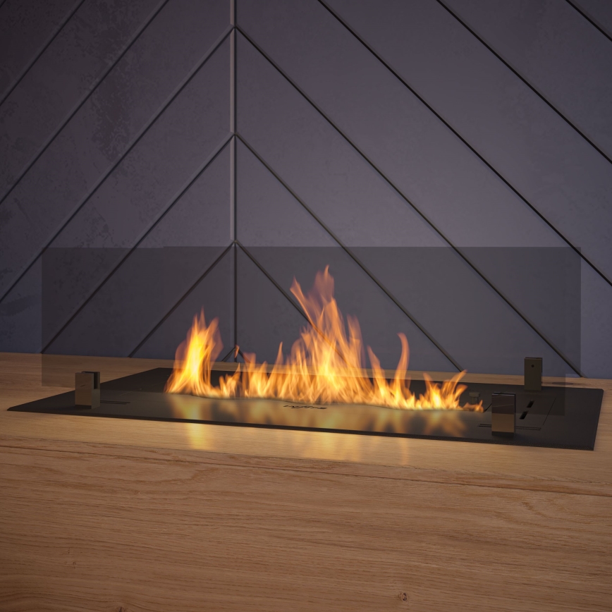 InFire - Wbudowany BIO kominek 8,5x60 cm 3,5kW czarny