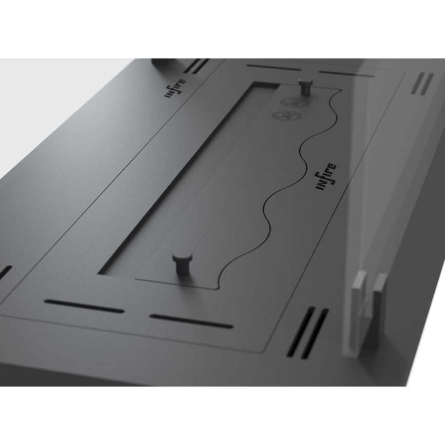 InFire - Wbudowany BIO kominek 8,5x60 cm 3,5kW czarny
