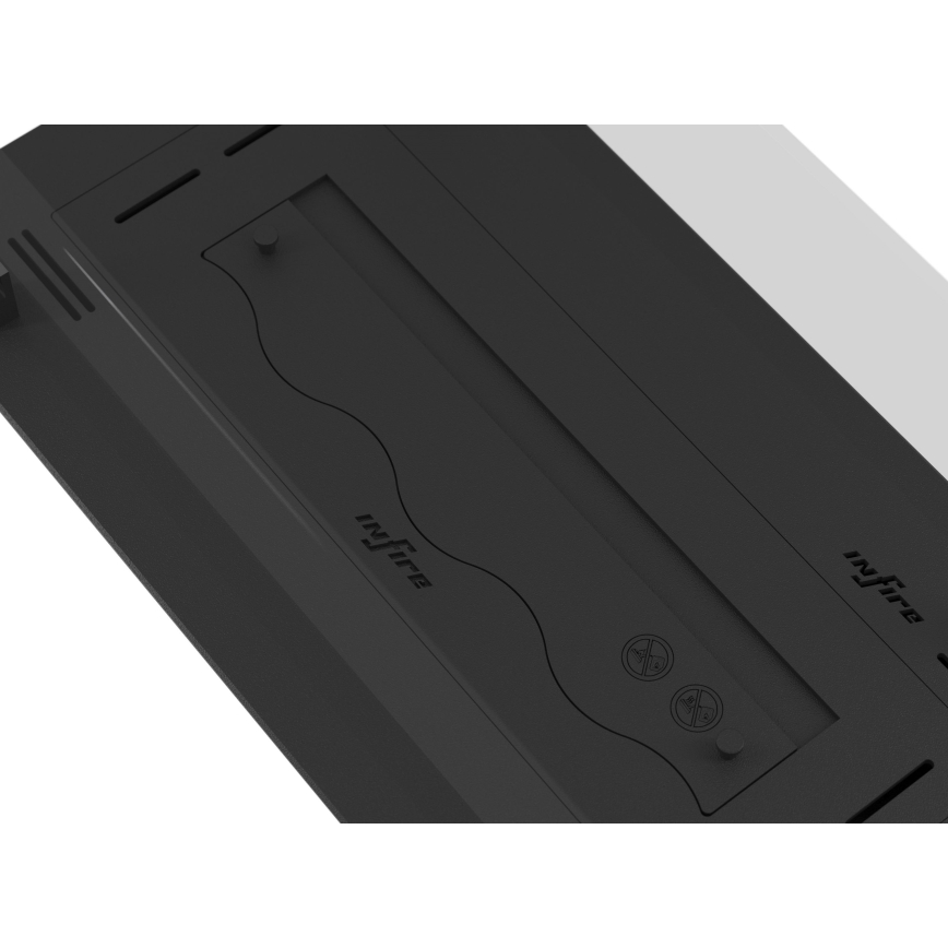 InFire - Wbudowany BIO kominek 8,5x60 cm 3,5kW czarny