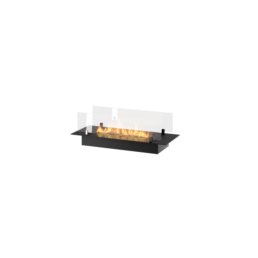 InFire - Wbudowany BIO kominek 8,5x80 cm 3,5kW czarny