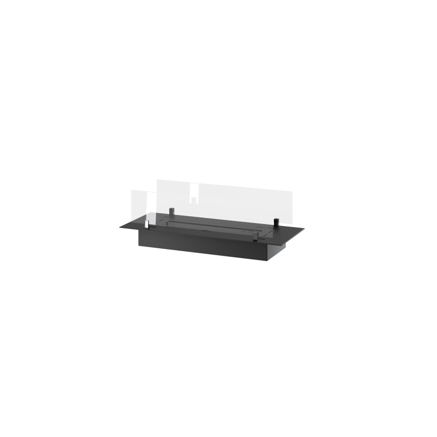InFire - Wbudowany BIO kominek 8,5x80 cm 3,5kW czarny