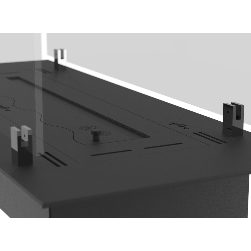 InFire - Wbudowany BIO kominek 8,5x80 cm 3,5kW czarny