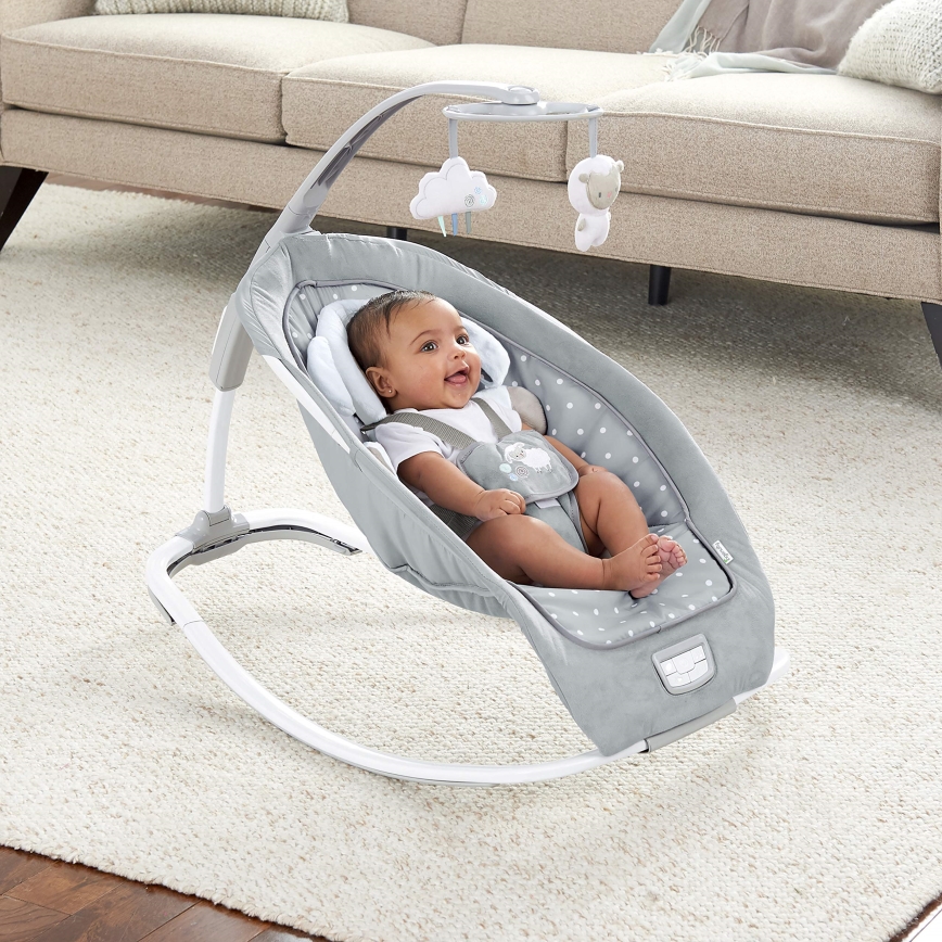 Ingenuity - Bujaczek dziecięcy z muzyką CUDDLE LAMB 3xLR14