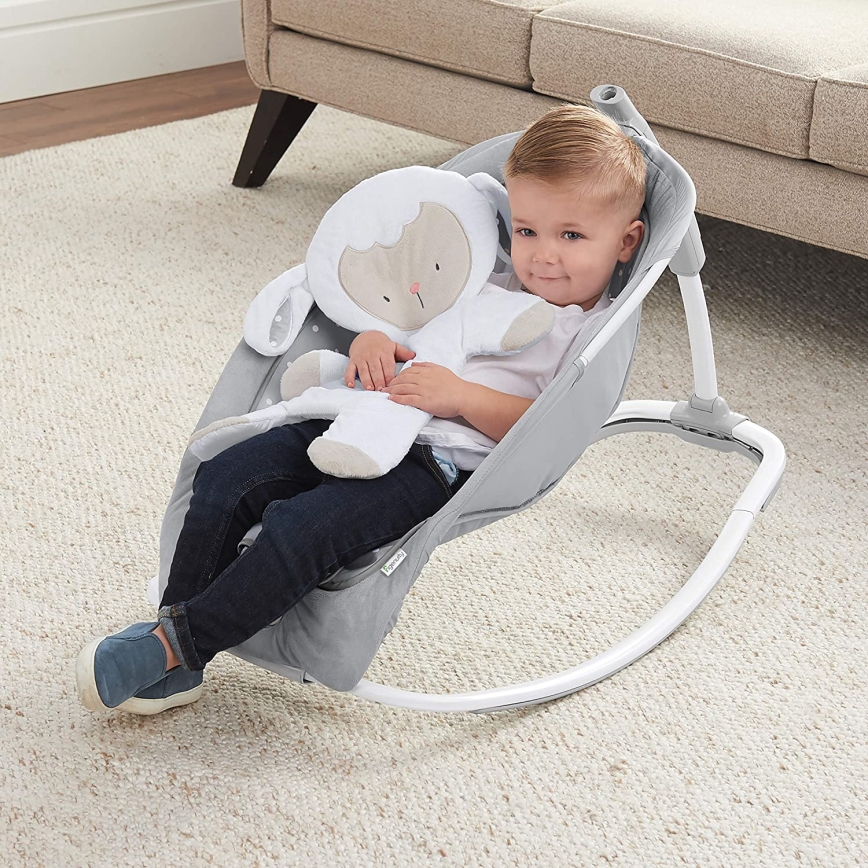 Ingenuity - Bujaczek dziecięcy z muzyką CUDDLE LAMB 3xLR14