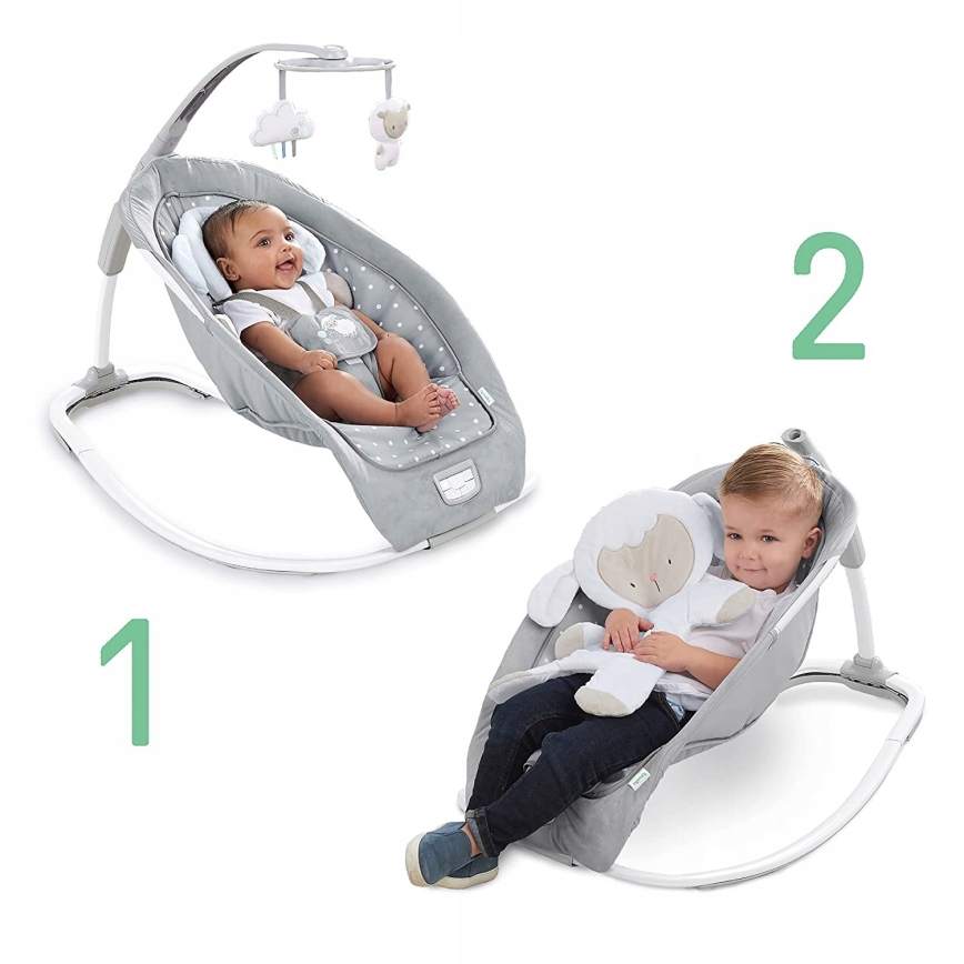Ingenuity - Bujaczek dziecięcy z muzyką CUDDLE LAMB 3xLR14