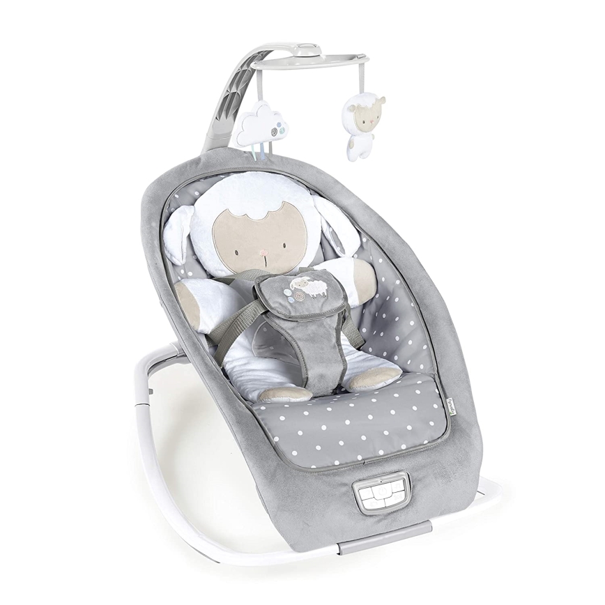 Ingenuity - Bujaczek dziecięcy z muzyką CUDDLE LAMB 3xLR14