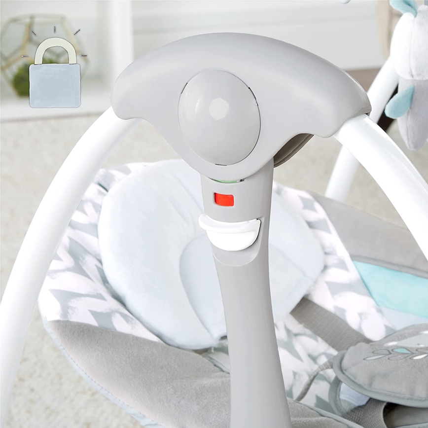 Ingenuity - Dziecięca huśtawka wibracyjna z muzyką 2w1 RAYLAN