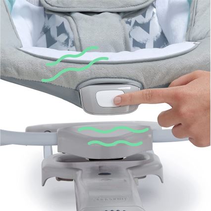 Ingenuity - Dziecięca huśtawka wibracyjna z muzyką 2w1 RAYLAN