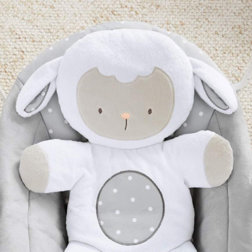 Ingenuity - Dziecięca huśtawka z muzyką CUDDLE LAMB 4xLR14