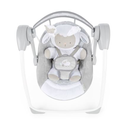 Ingenuity - Dziecięca huśtawka z muzyką CUDDLE LAMB 4xLR14
