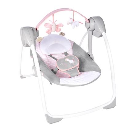 Ingenuity - Dziecięca huśtawka z muzyką FLORA THE UNICORN 4xLR14