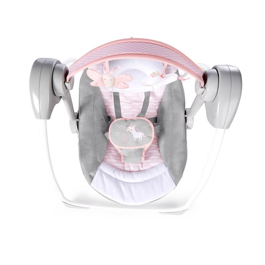 Ingenuity - Dziecięca huśtawka z muzyką FLORA THE UNICORN 4xLR14