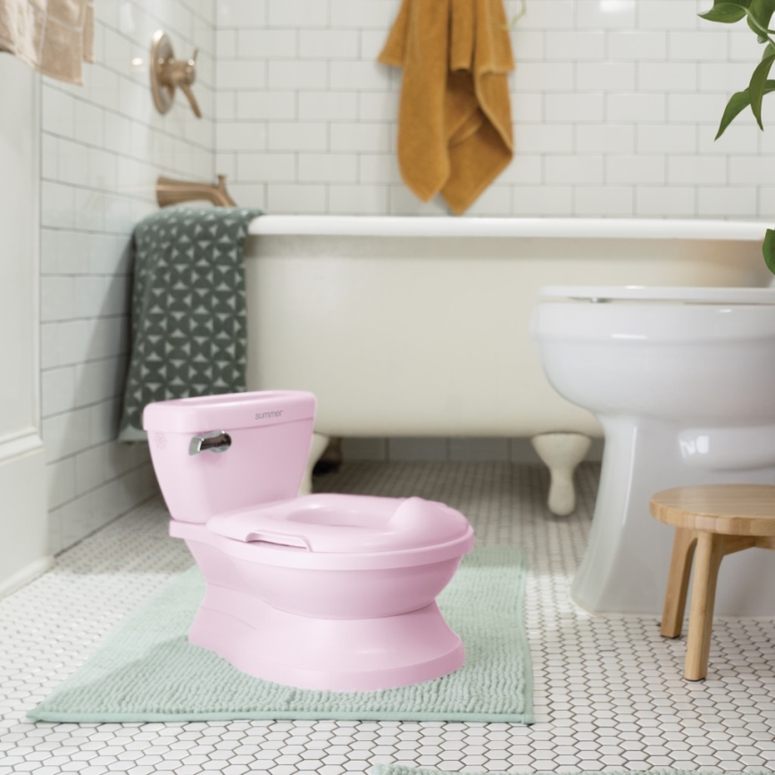 Ingenuity - Dziecięca toaleta z dźwiękiem MY SIZE różowa 2xAAA