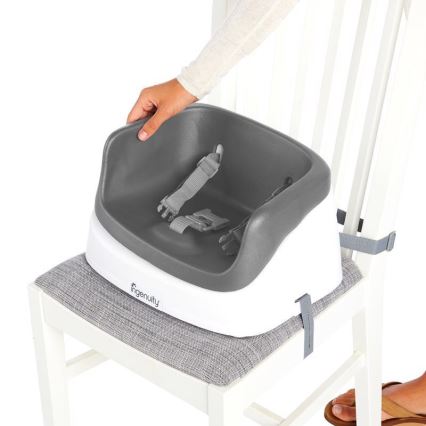 Ingenuity - Fotelik podwyższający do stołu jadalnego 2w1 SMARTCLEAN TODDLER szary