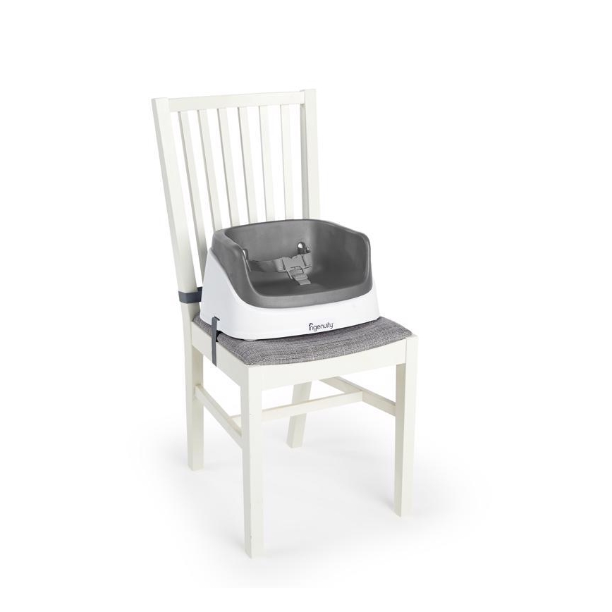 Ingenuity - Fotelik podwyższający do stołu jadalnego 2w1 SMARTCLEAN TODDLER szary