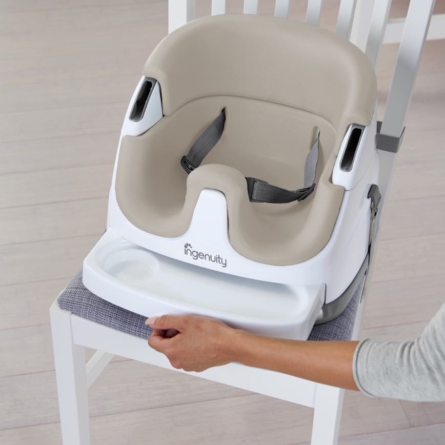 Ingenuity - Poduszka na krzesło do jadalni 2w1 BABY BASE beżowy