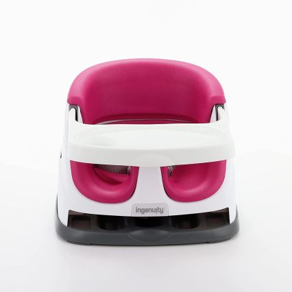 Ingenuity - Siedzisko podwyższające do stołu jadalnego 2w1 BABY BASE różowe