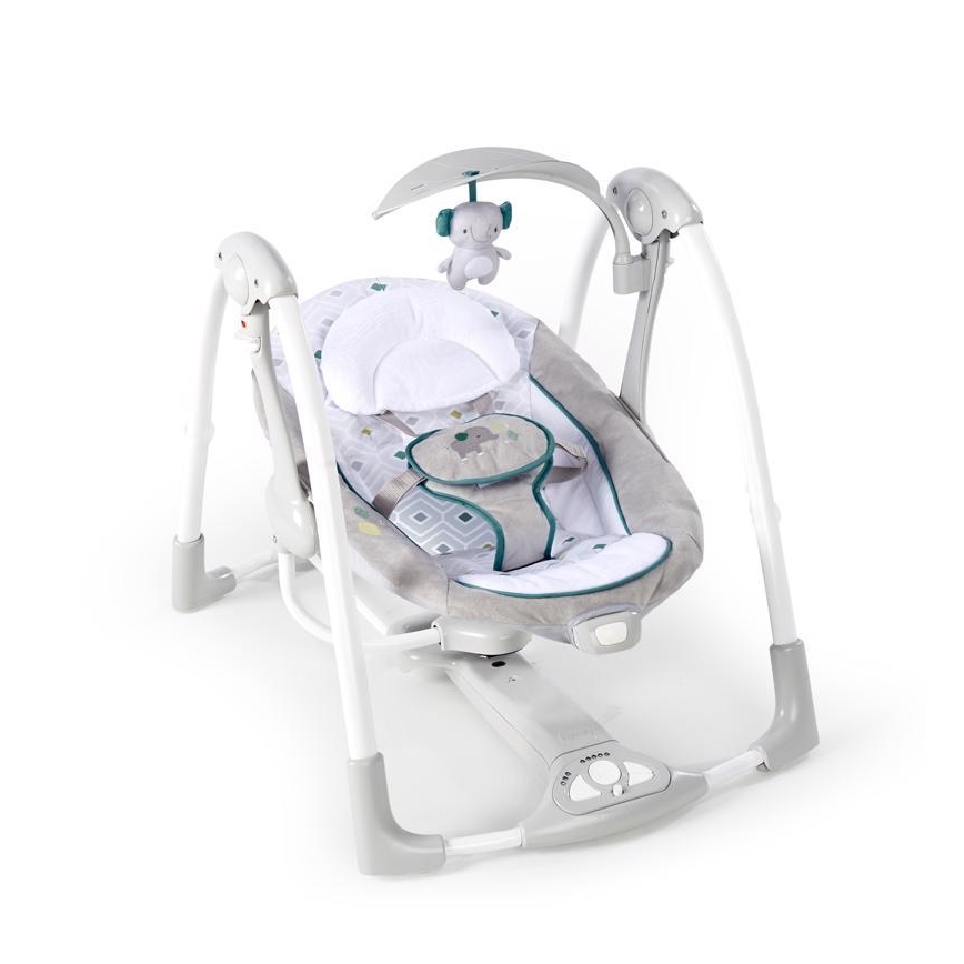Ingenuity - Wibrująca huśtawka dla dzieci z muzyką 2w1 NASH 4xLR20