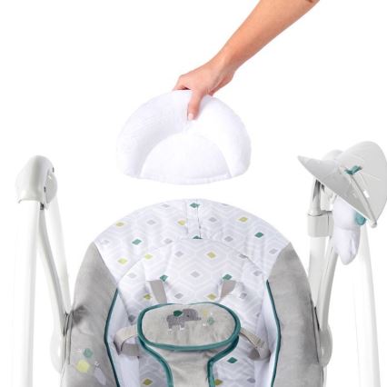 Ingenuity - Wibrująca huśtawka dla dzieci z muzyką 2w1 NASH 4xLR20