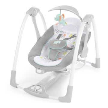 Ingenuity - Wibrująca huśtawka dla dzieci z muzyką 2w1 WIMBERLY 4xD + 1xC