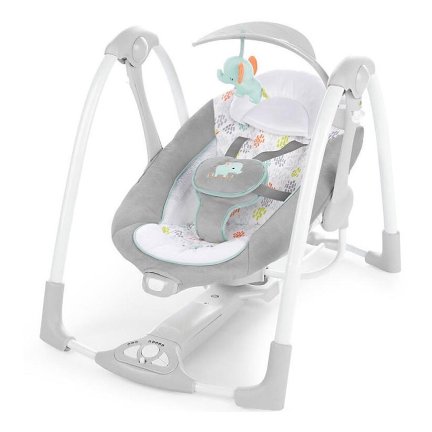 Ingenuity - Wibrująca huśtawka dla dzieci z muzyką 2w1 WIMBERLY 4xD + 1xC