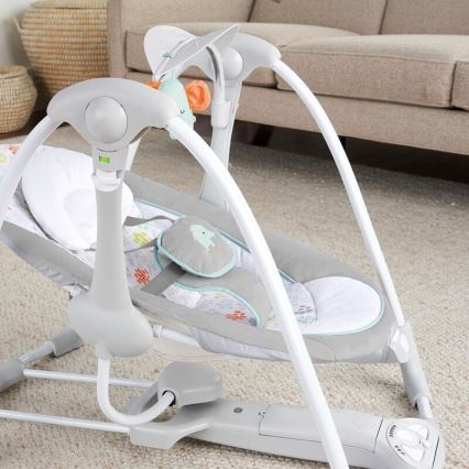 Ingenuity - Wibrująca huśtawka dla dzieci z muzyką 2w1 WIMBERLY 4xD + 1xC