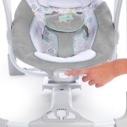 Ingenuity - Wibrująca huśtawka dla dzieci z muzyką 2w1 WIMBERLY 4xD + 1xC