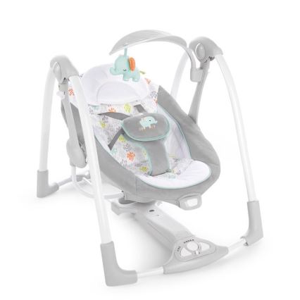 Ingenuity - Wibrująca huśtawka dla dzieci z muzyką 2w1 WIMBERLY 4xD + 1xC