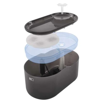 Inteligentna fontanna dla zwierząt 2,6 l/5V szary Wi-Fi