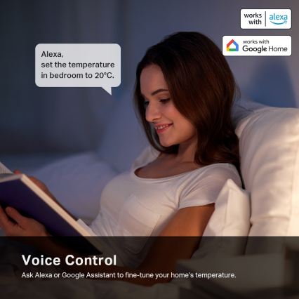 Inteligentna głowica termostatyczna z wyświetlaczem LCD 2xAA Tuya