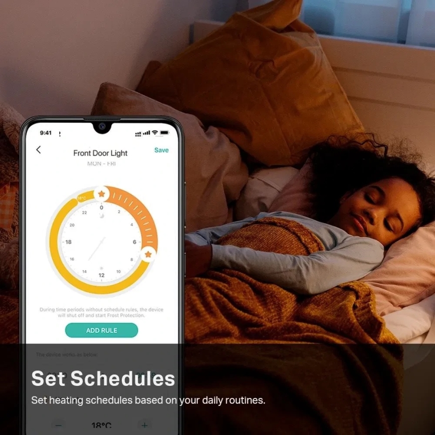 Inteligentna głowica termostatyczna z wyświetlaczem LCD 2xAA Tuya