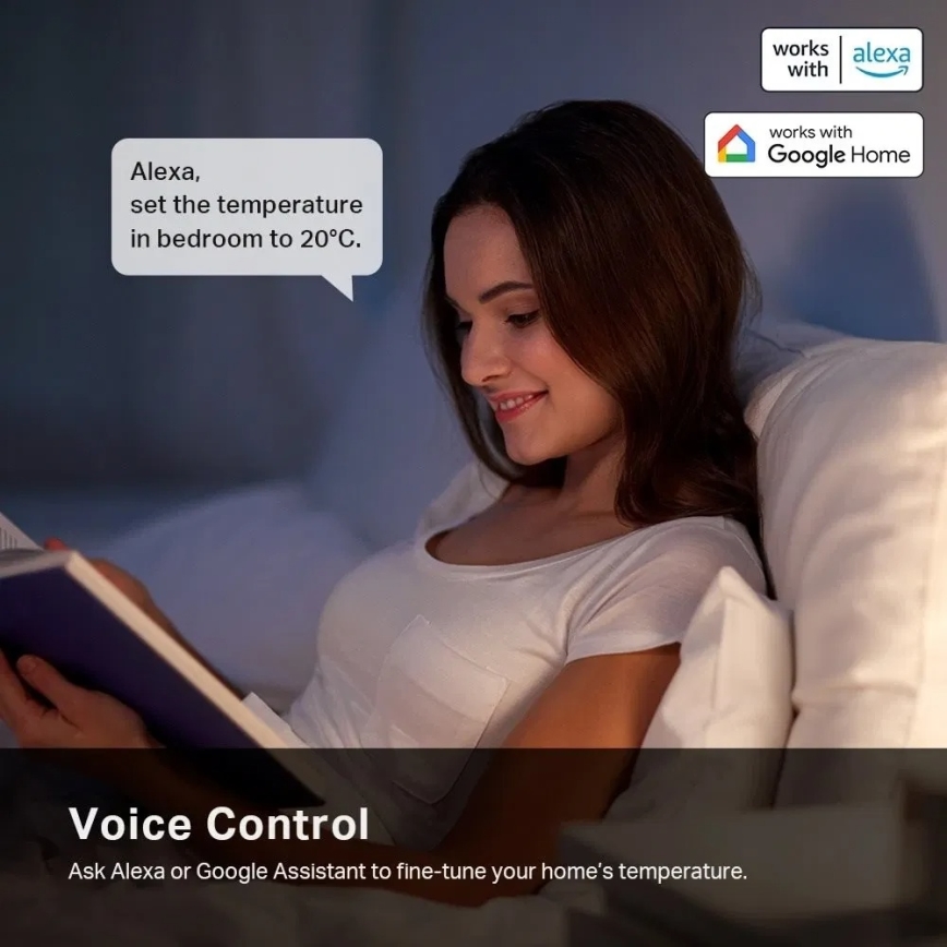 Inteligentna głowica termostatyczna z wyświetlaczem LCD 2xAA Tuya