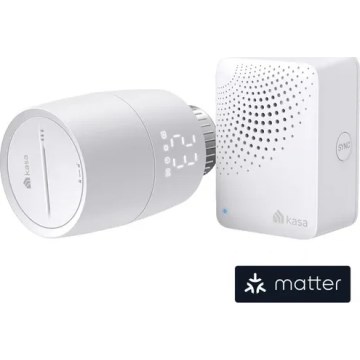 Inteligentna głowica termostatyczna z wyświetlaczem LCD, zasilanie 2×AA, Tuya