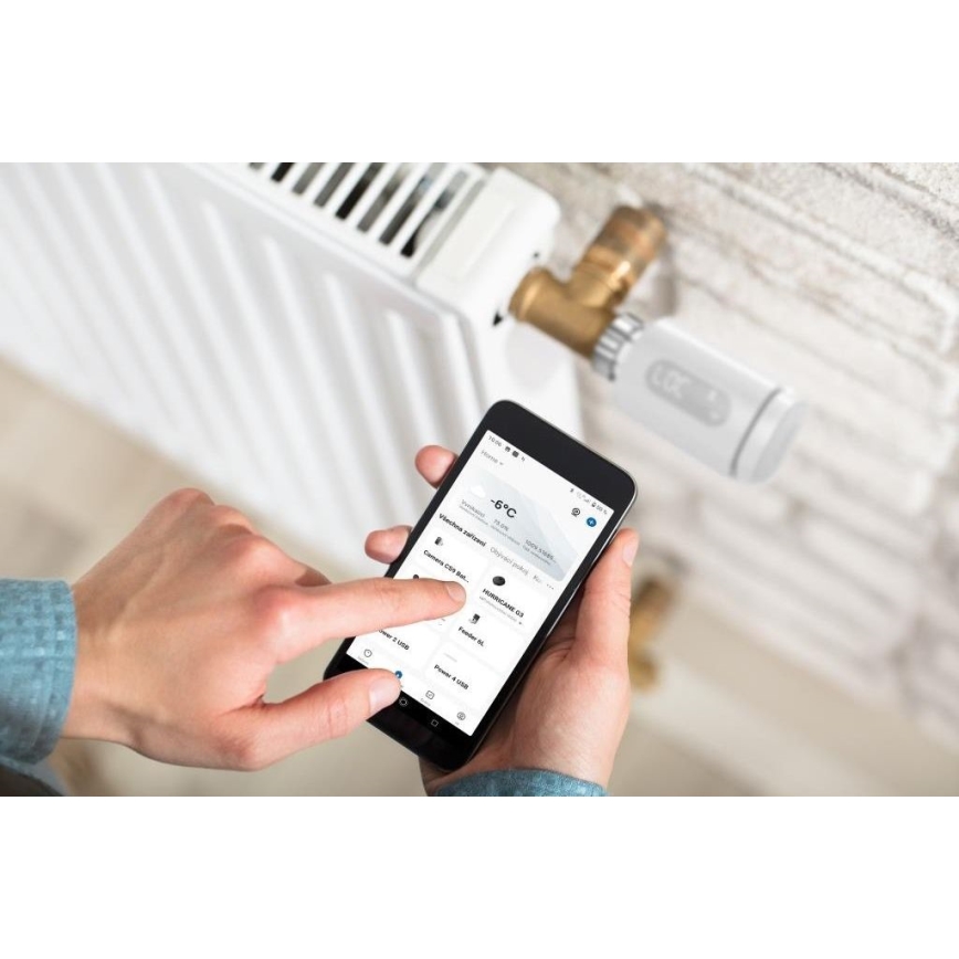 Inteligentna głowica termostatyczna z wyświetlaczem LED 2xAA/3V Zigbee