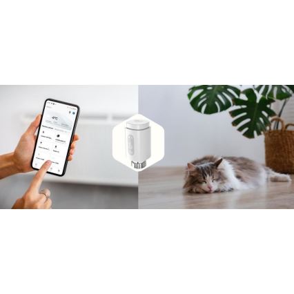 Inteligentna głowica termostatyczna z wyświetlaczem LED 2xAA/3V Zigbee