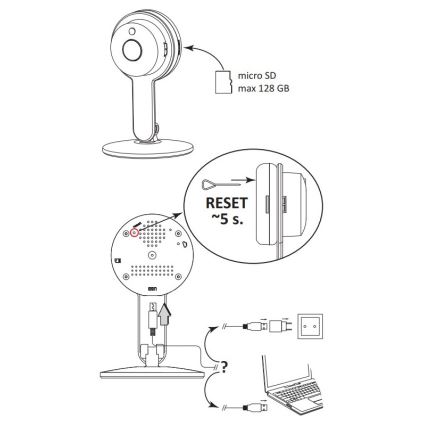 Inteligentna kamera COSMO LED/230V/Wi-Fi Tuya