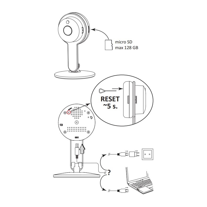 Inteligentna kamera COSMO LED/230V/Wi-Fi Tuya